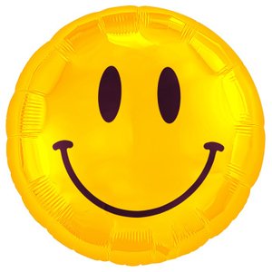 Фольгированный шар "Смайл желтый"