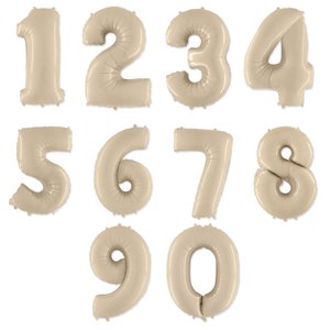 Цифры фольгированные, кремовые 102 см