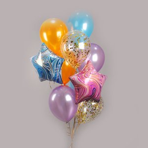 "Оникс" фонтан из 10 воздушных шаров