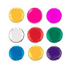 Фольгированный шар Круг ассорти 23 см (надув воздухом), 1 шт.