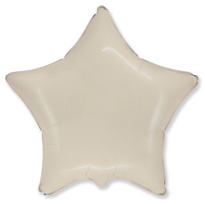 Фольгированный шар "Звезда Кремовый"