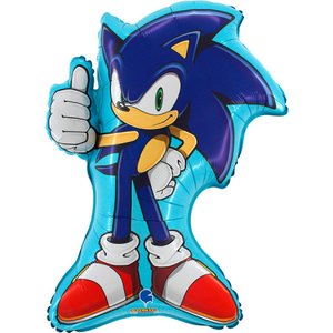 Фольгированный шар "Ежик крутой синий"