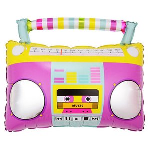 Фольгированный шар "Магнитофон розовый"