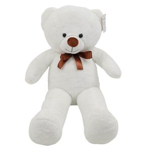 Мягкая игрушка "Мишка", (Белый, Серый) 65 см.