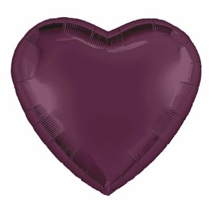 Фольгированный шар Сердце Темная вишня 91 см