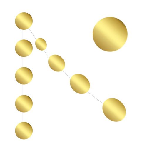 Основное изображение товара Гирлянда "Круги" золотая