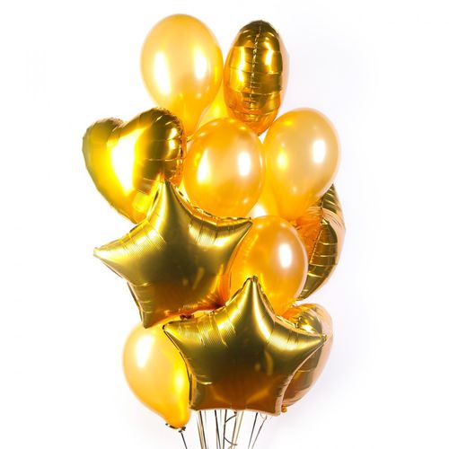 Основное изображение товара Фонтан из воздушных шаров "Золотой"