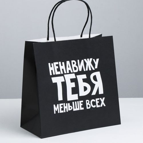 Основное изображение товара Пакет подарочный "Ненавижу тебя меньше всех"