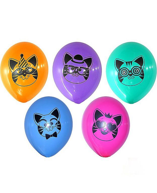 Воздушный шар котенок единорог. Шар котенок. Котик с шариками. Шары с кошкой. Шарик мяу.